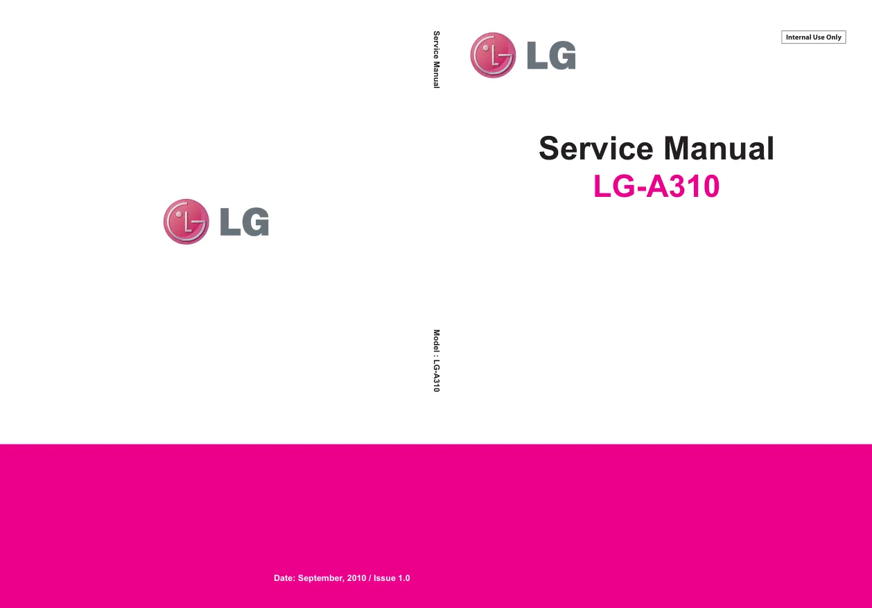  LG A310 - Руководство по обслуживанию Service manual