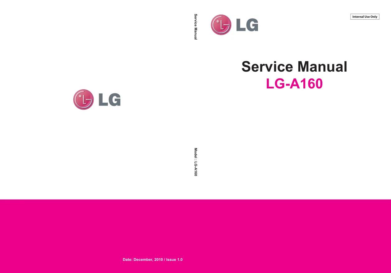  LG A160 - Руководство по обслуживанию Service manual