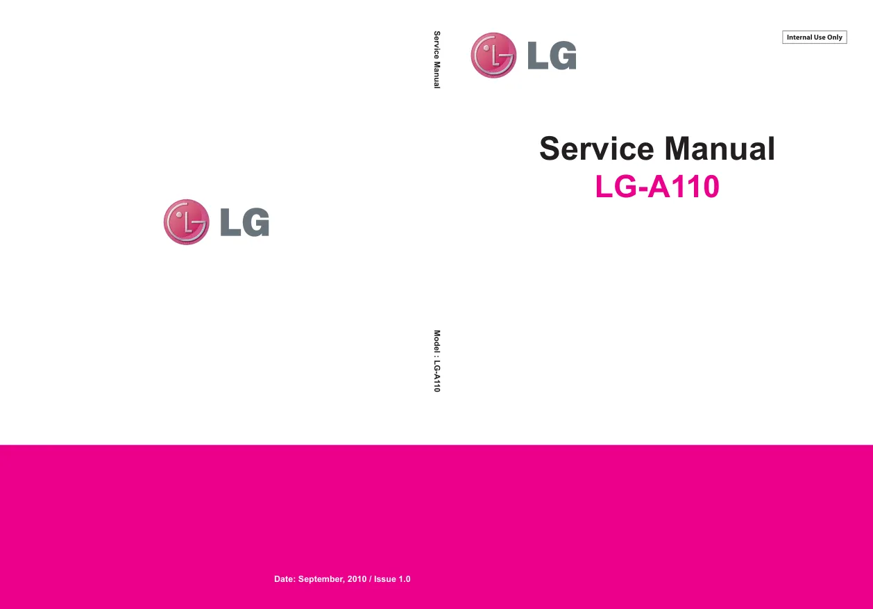  LG A110 - Руководство по обслуживанию Service manual