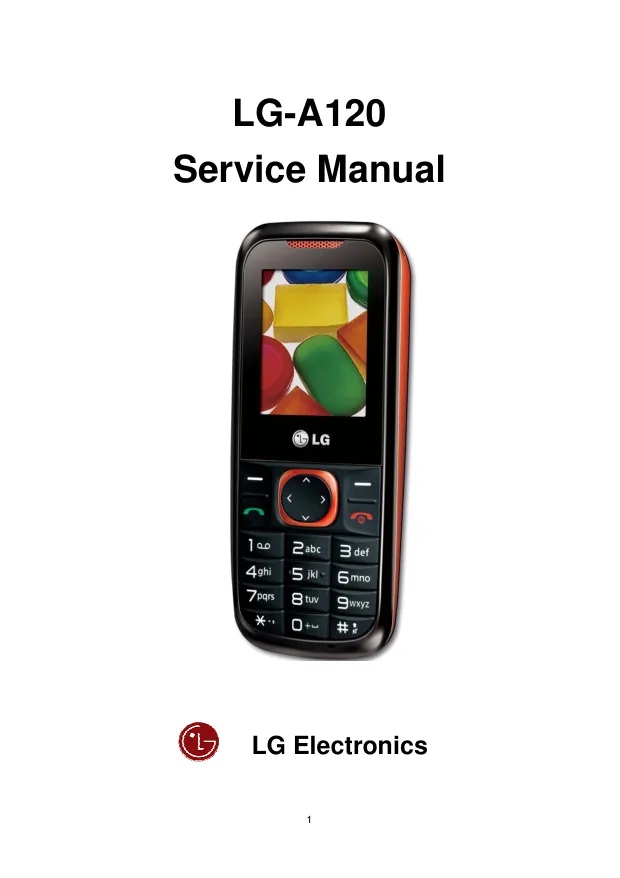  LG A120 - Руководство по обслуживанию Service manual
