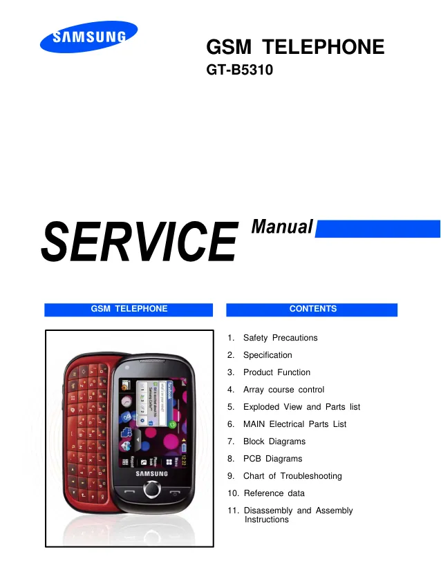 Samsung GT-B5310 - Руководство по обслуживанию 