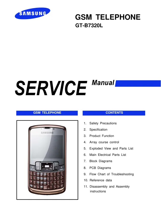 Samsung GT-B7320L - Руководство по обслуживанию 