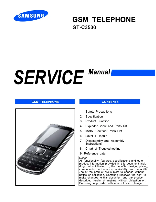 Samsung GT-C3530 - Руководство по обслуживанию 