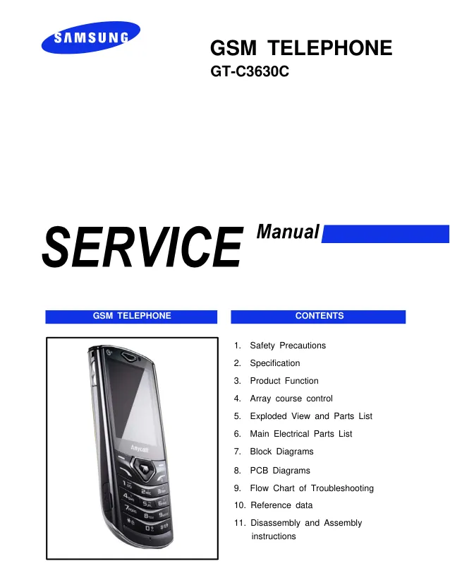 Samsung GT-C3630C - Руководство по обслуживанию 