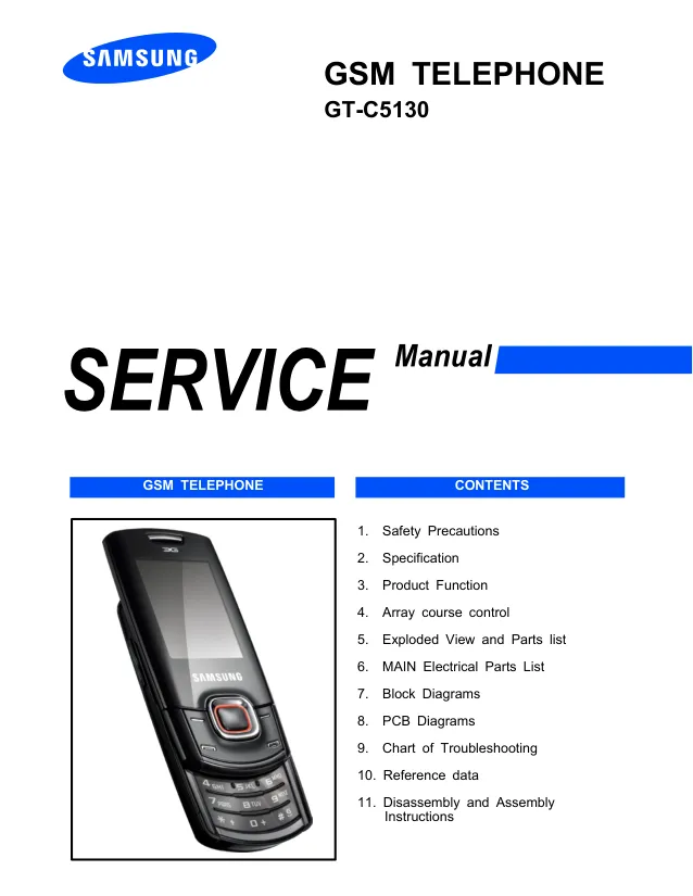 Samsung GT-C5130 - Руководство по обслуживанию 