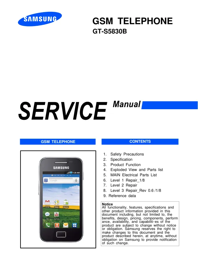 Мобильный телефон Samsung GT-S5830B