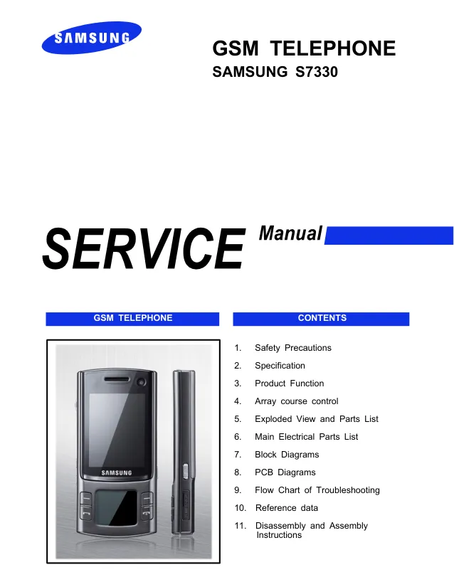 Samsung GT-S7330 - Руководство по обслуживанию 