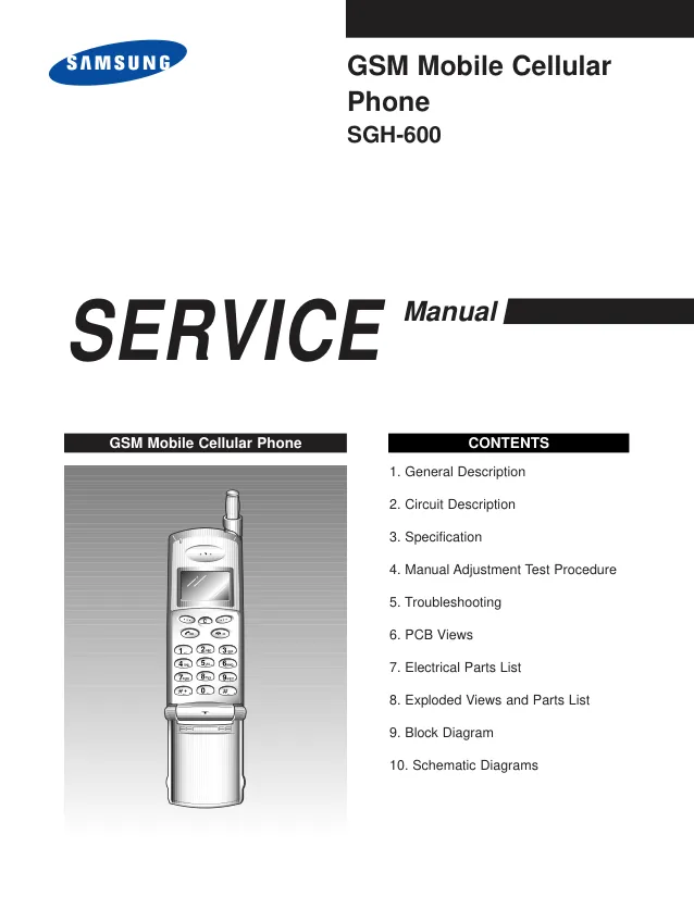 Samsung SGH-600 - Руководство по обслуживанию 