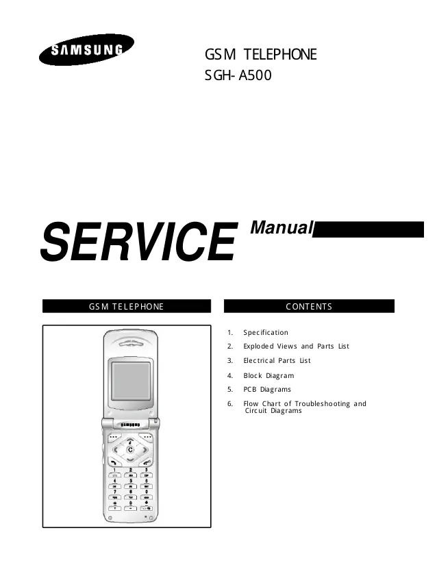 Samsung SGH-A500 - Руководство по обслуживанию 