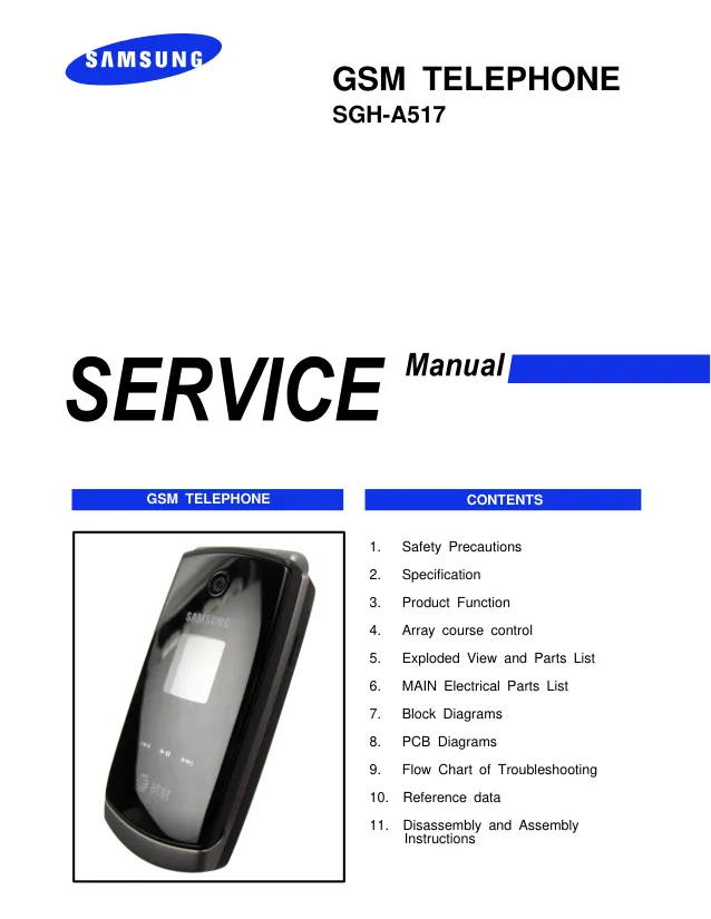 Samsung SGH-A517 - Руководство по обслуживанию 