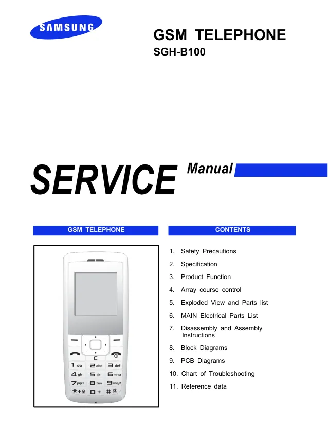 Samsung SGH-B100 - Руководство по обслуживанию 