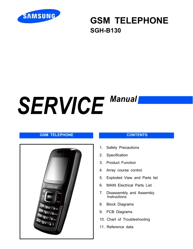 Samsung SGH-B130 - Руководство по обслуживанию 
