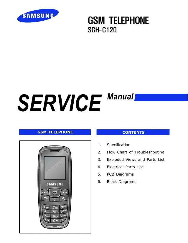 Samsung SGH-C120 - Руководство по обслуживанию 