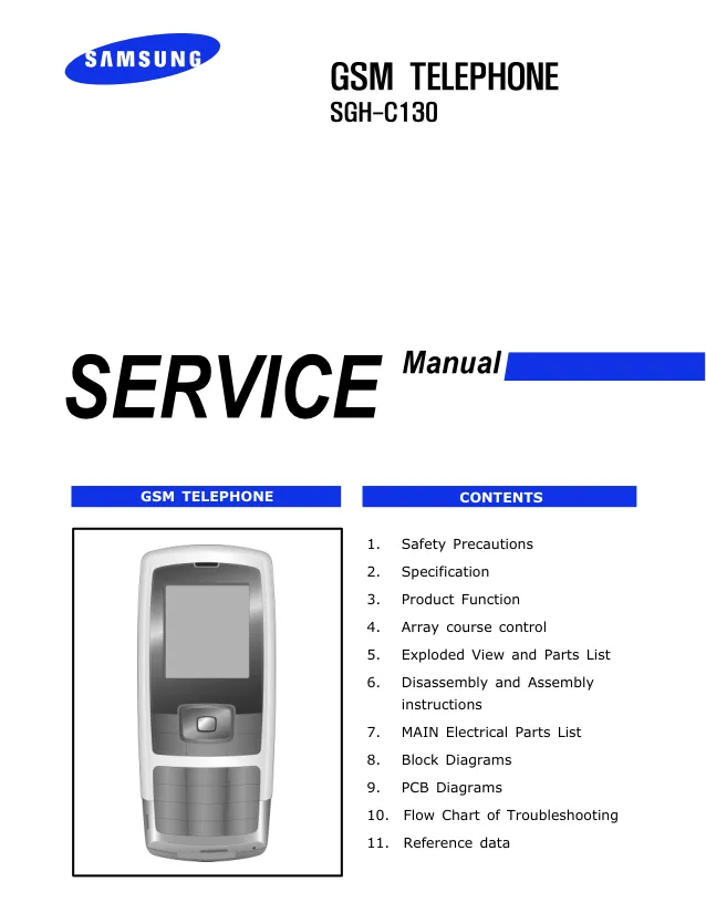 Samsung SGH-C130 - Руководство по обслуживанию 