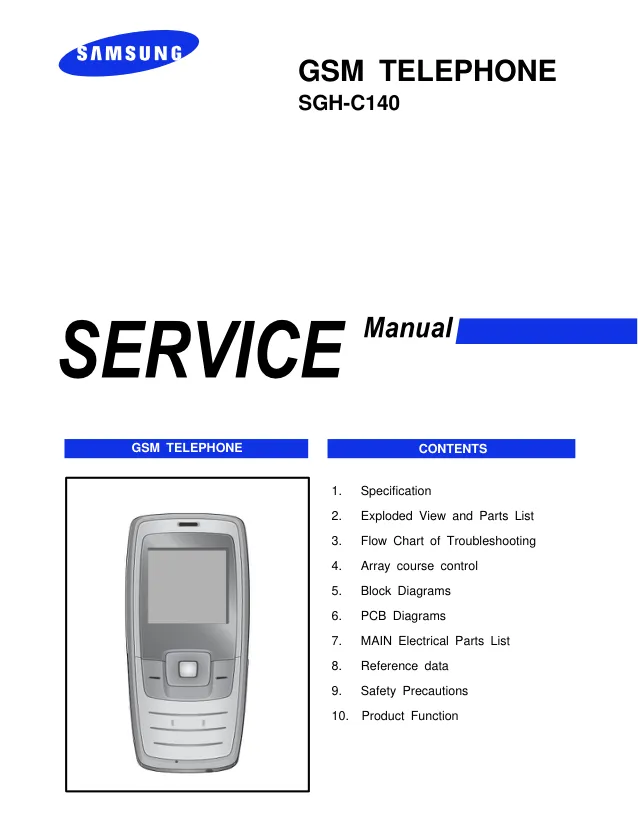 Samsung SGH-C140 - Руководство по обслуживанию 