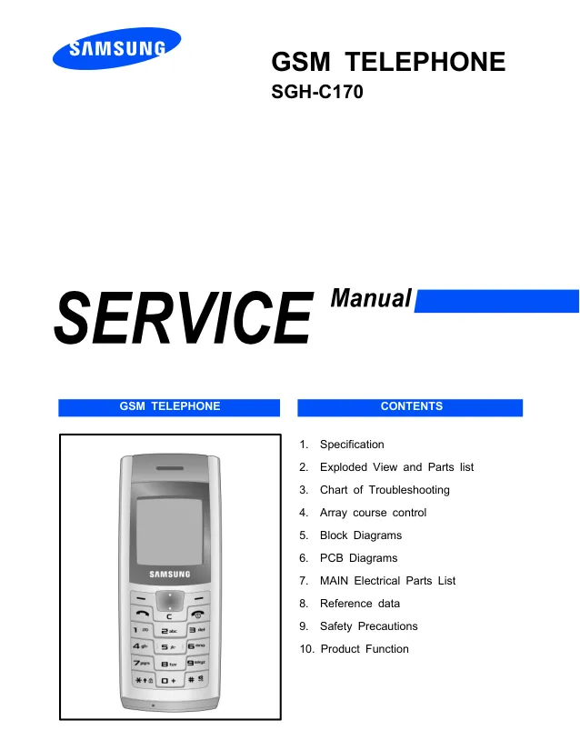 Samsung SGH-C170 - Руководство по обслуживанию 