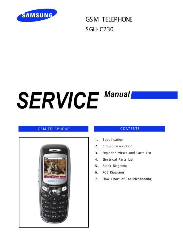 Samsung SGH-C230 - Руководство по обслуживанию 