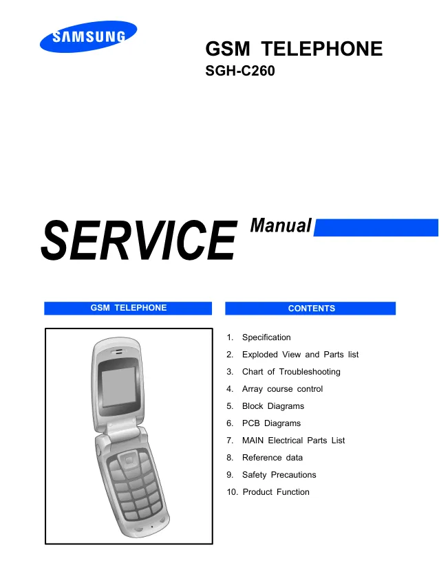 Samsung SGH-C260 - Руководство по обслуживанию 