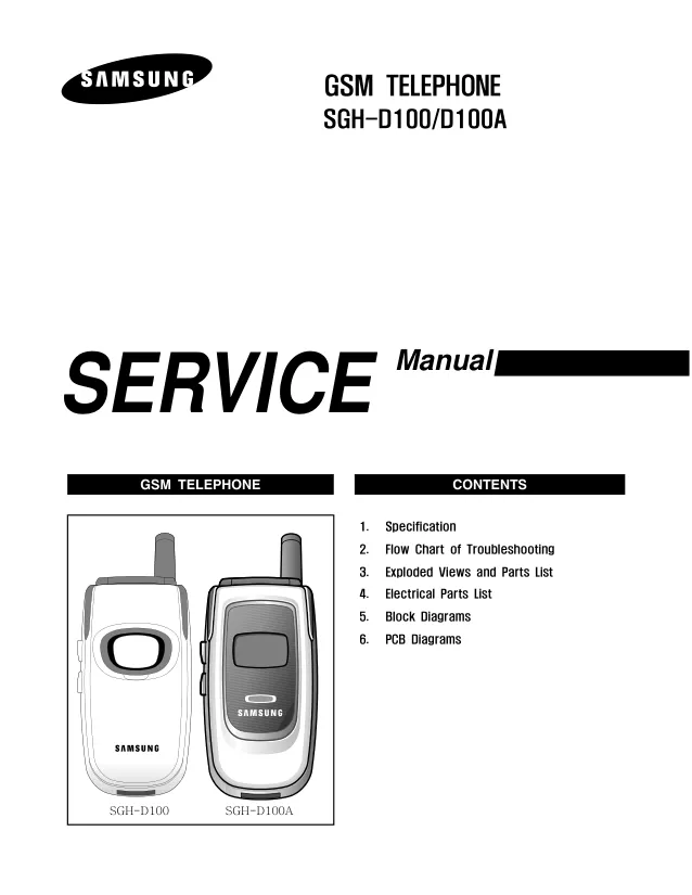 Samsung SGH-D100 - Руководство по обслуживанию 