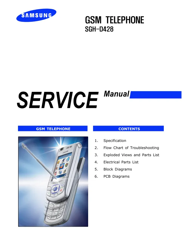 Samsung SGH-D428 - Руководство по обслуживанию 