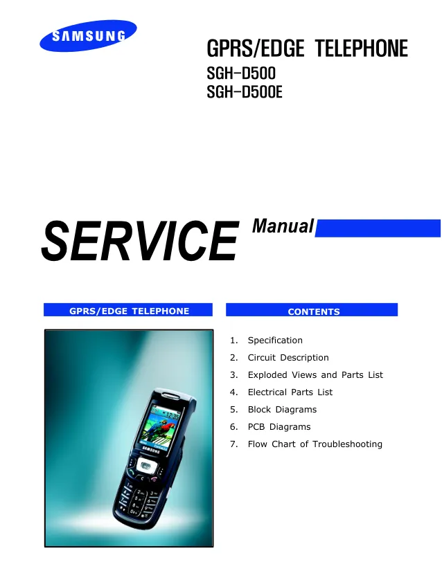 Samsung SGH-D500 - Схемы   Schematics
