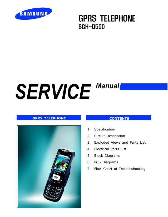 Samsung SGH-D500 - Руководство по обслуживанию   