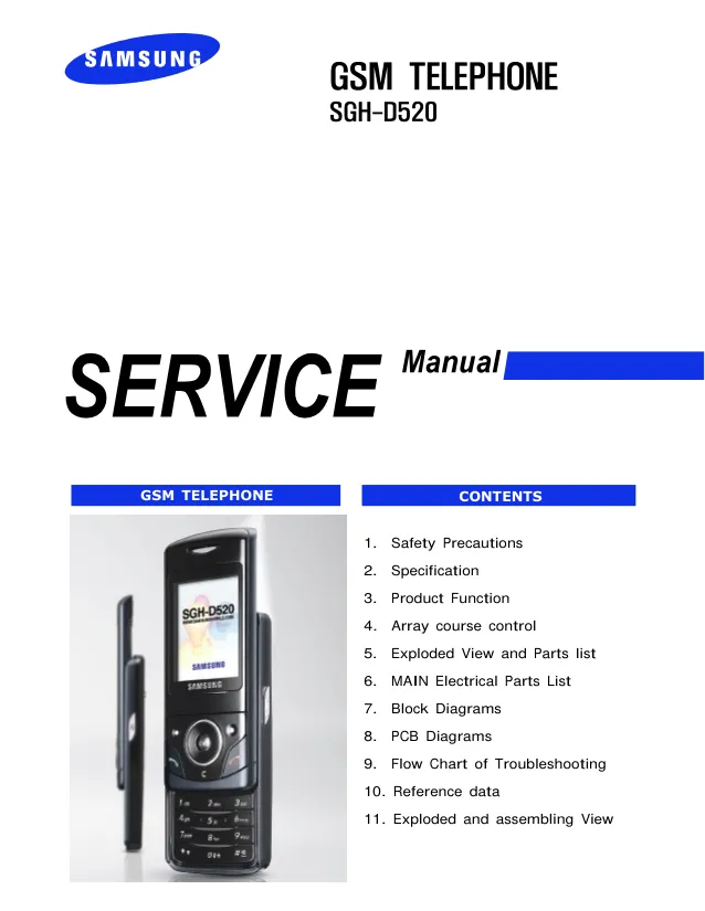 Samsung SGH-D520 - Руководство по обслуживанию   
