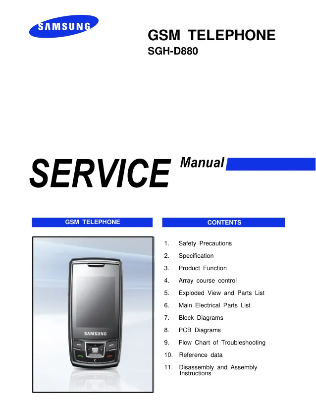 Samsung SGH-D880 - Руководство по обслуживанию   