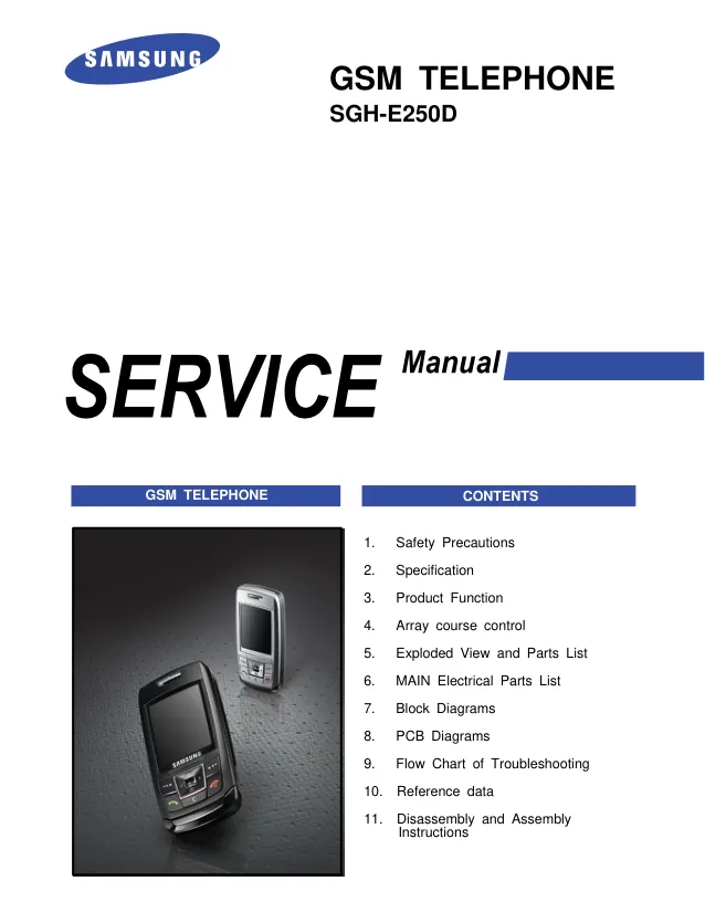 Samsung SGH-E250D - Руководство по обслуживанию 