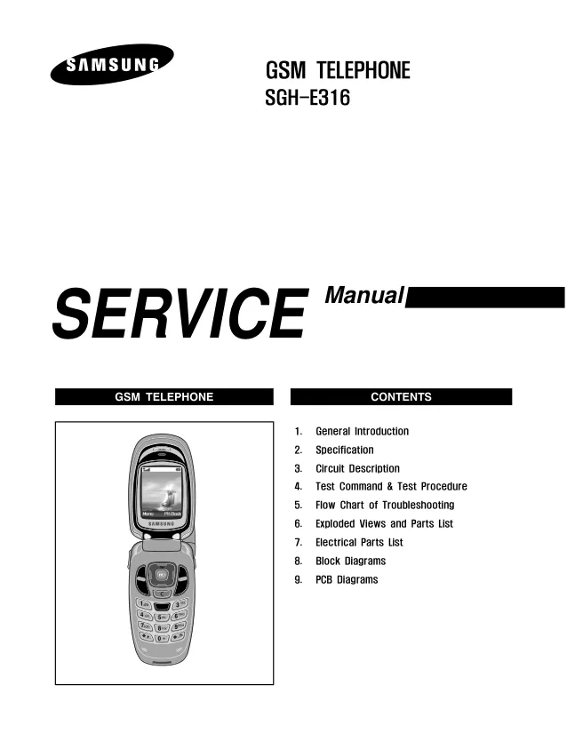 Samsung SGH-E316 - Руководство по обслуживанию 