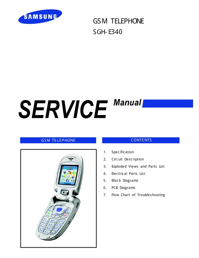 Samsung SGH-E340 - Руководство по обслуживанию 