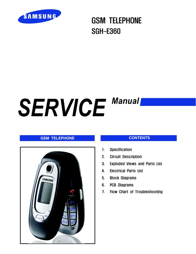 Samsung SGH-E360 - Руководство по обслуживанию   