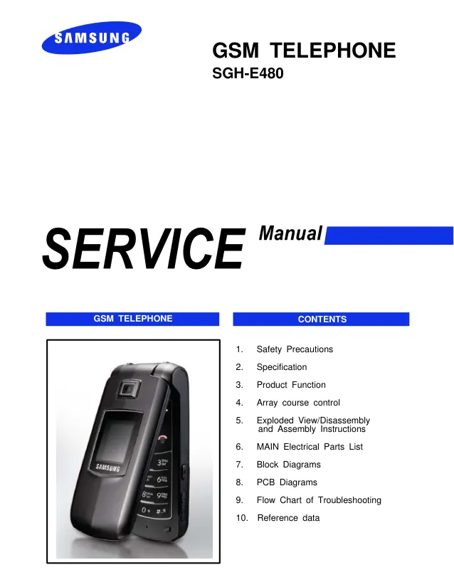 Samsung SGH-E480 - Руководство по обслуживанию 