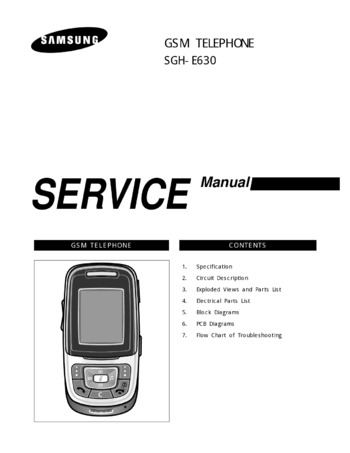 Samsung SGH-E630 - Руководство по обслуживанию 