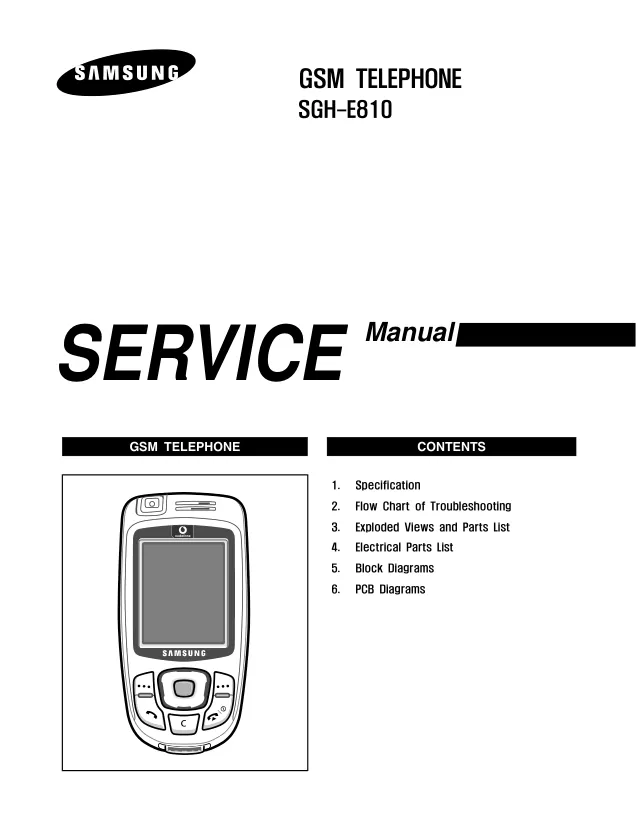 Samsung SGH-E810 - Руководство по обслуживанию 