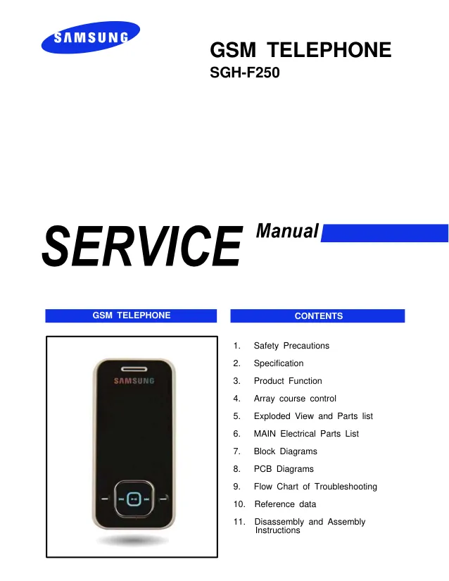 Samsung SGH-F250 - Руководство по обслуживанию 