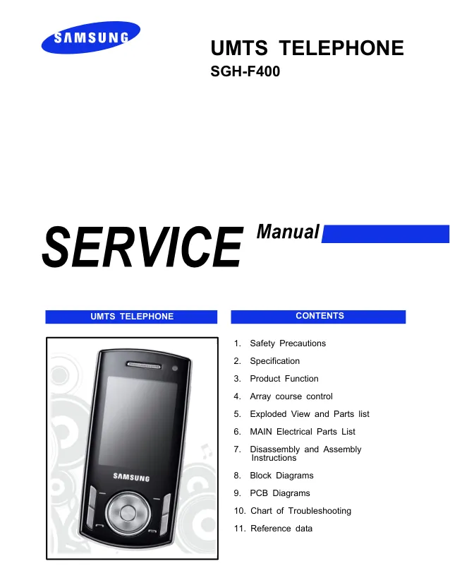 Samsung SGH-F400 - Руководство по обслуживанию 