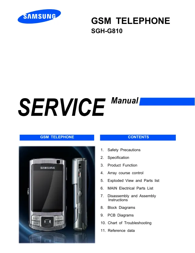 Samsung SGH-G810 - Руководство по обслуживанию 