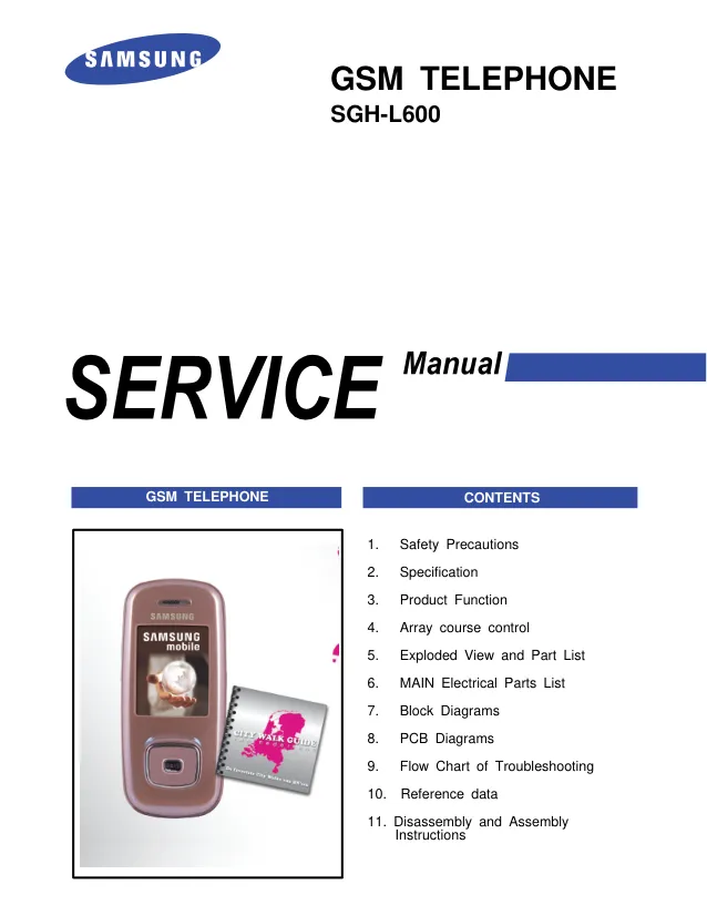 Samsung SGH-L600 - Руководство по обслуживанию 