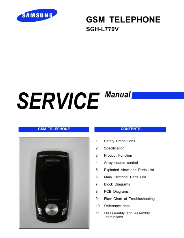 Samsung SGH-L770V - Руководство по обслуживанию 