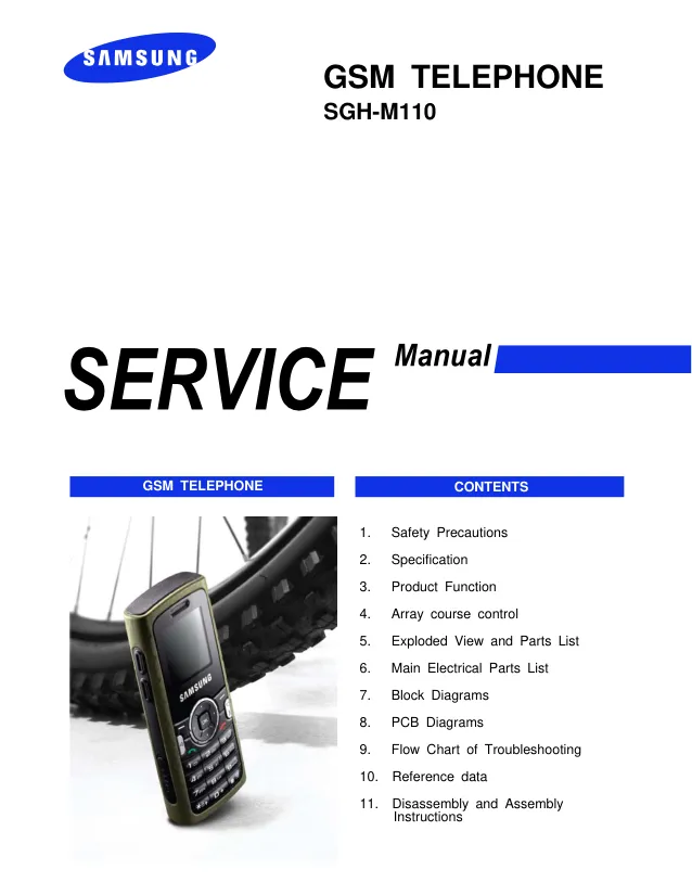 Samsung SGH-M110 - Руководство по обслуживанию 