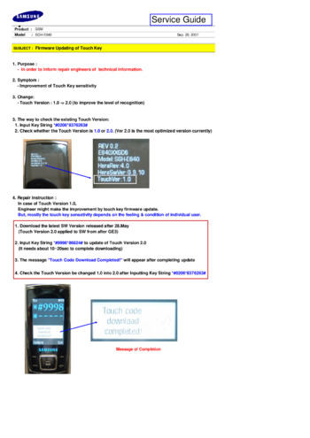 Samsung SGH-J600 - Firmware Updating of Touch Key 