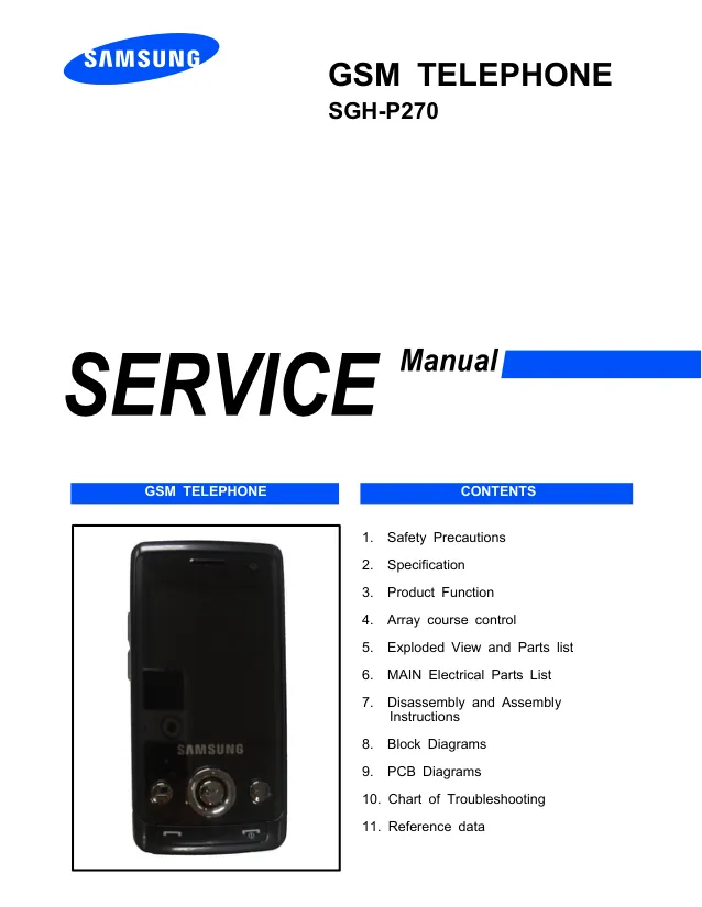 Samsung SGH-P270 - Руководство по обслуживанию 