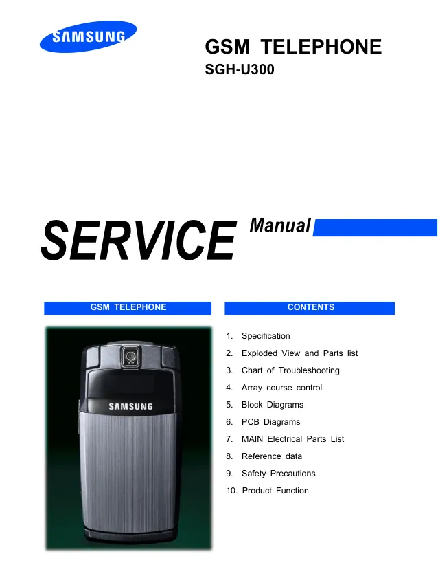 Samsung SGH-U300 - Руководство по обслуживанию 