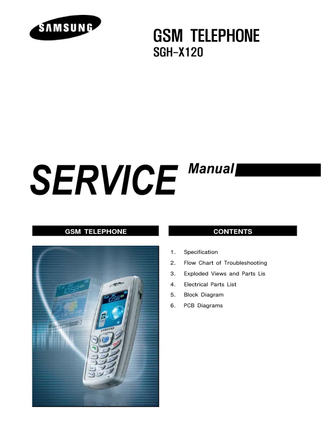 Samsung SGH-X120 - Руководство по обслуживанию 