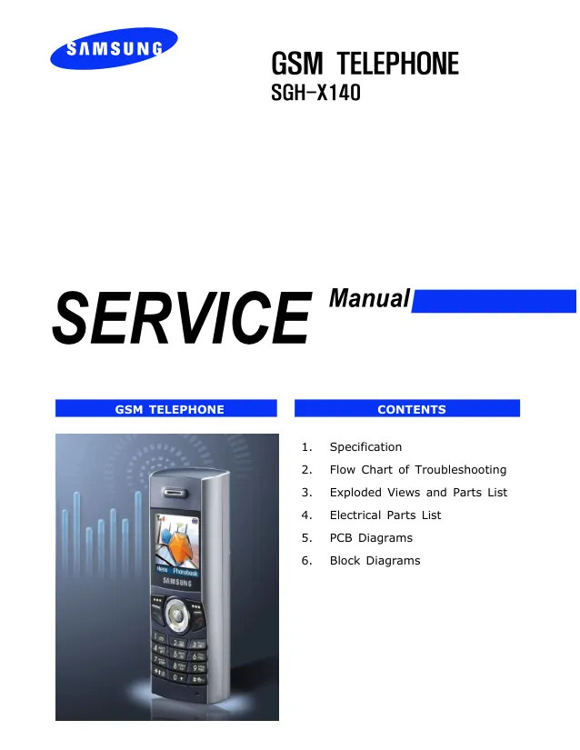 Samsung SGH-X140 - Руководство по обслуживанию 