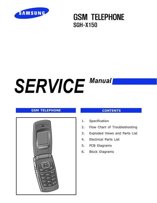 Samsung SGH-X150 - Руководство по обслуживанию 