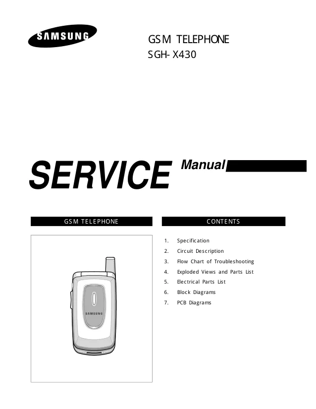 Samsung SGH-X430 - Руководство по обслуживанию 