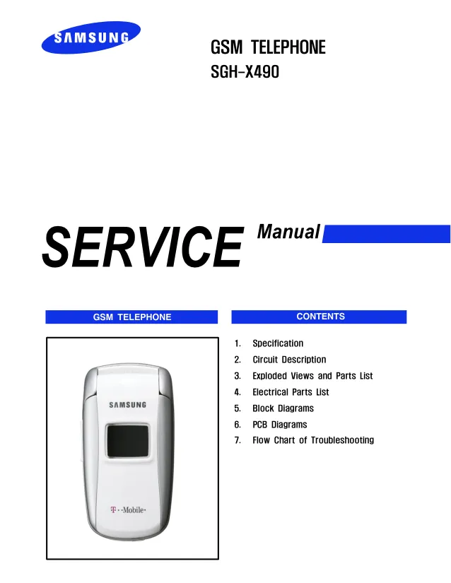 Samsung SGH-X490 - Руководство по обслуживанию 