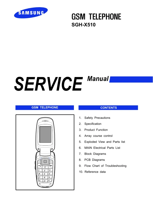 Samsung GH-X510 - Руководство по обслуживанию   